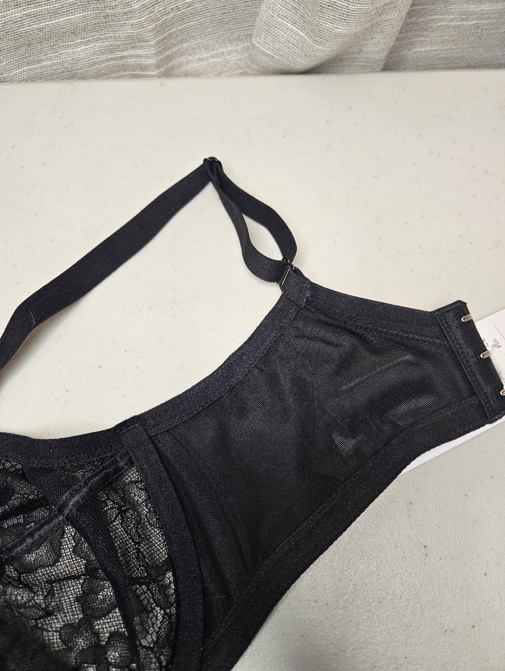 Brand New Hsia Life Enchante Black Lace Underwire Bra New 32DD - Picture 11 of 12